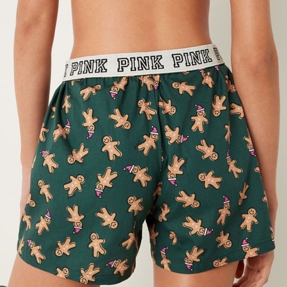 Pink ~ Victoria’s Secret ~ Gingerbread Unisex Boxer Short ~ Men’s XS Women’s S - Picture 6 of 7